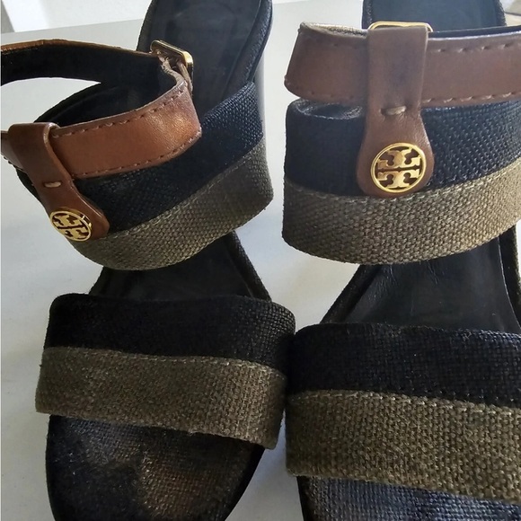 Tory Burch Womens Ankle Strap Block Heels  Sz 6M Mixed Print 4inches High Luxury - Picture 6 of 14